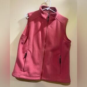 Vintage L.L. Bean Vest Women's Size Medium Pink Color Full Zip